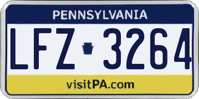 PA license plate LFZ3264