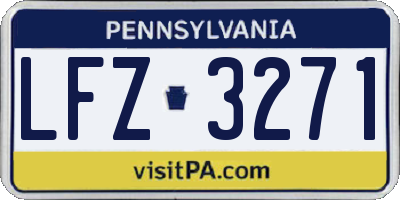 PA license plate LFZ3271