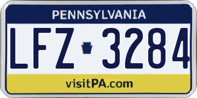 PA license plate LFZ3284