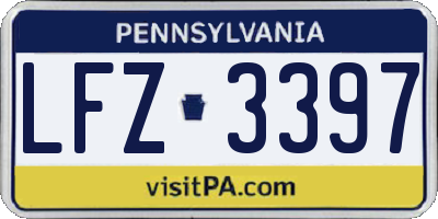 PA license plate LFZ3397
