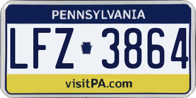 PA license plate LFZ3864