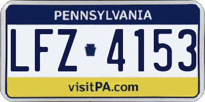 PA license plate LFZ4153