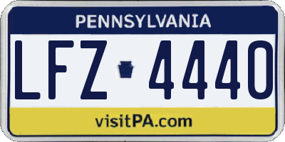 PA license plate LFZ4440