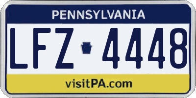 PA license plate LFZ4448