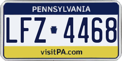 PA license plate LFZ4468