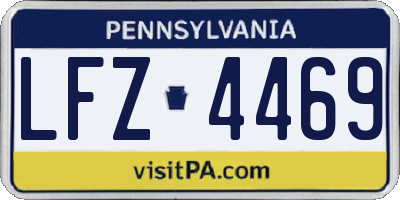 PA license plate LFZ4469