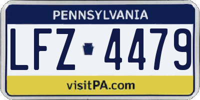 PA license plate LFZ4479