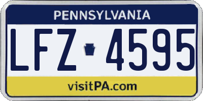 PA license plate LFZ4595