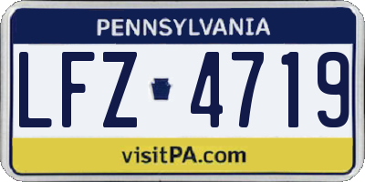 PA license plate LFZ4719
