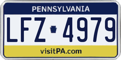 PA license plate LFZ4979