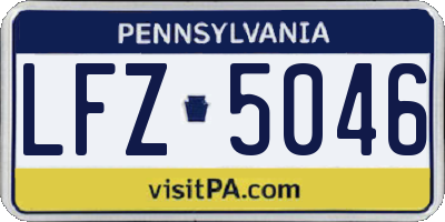 PA license plate LFZ5046