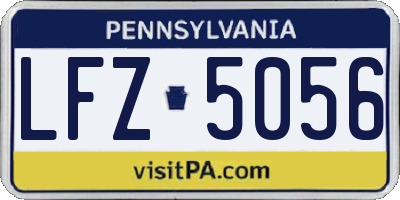 PA license plate LFZ5056