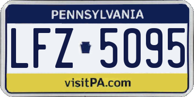 PA license plate LFZ5095