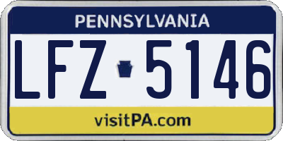 PA license plate LFZ5146