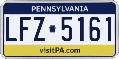 PA license plate LFZ5161