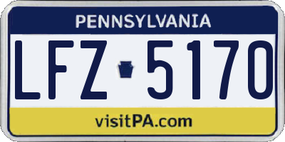 PA license plate LFZ5170