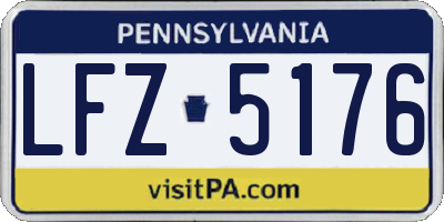 PA license plate LFZ5176