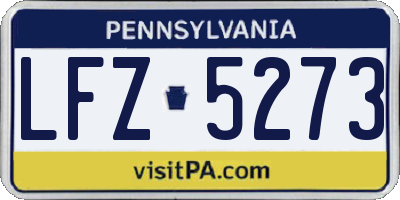 PA license plate LFZ5273