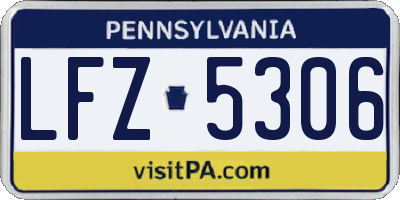 PA license plate LFZ5306