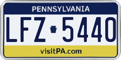 PA license plate LFZ5440