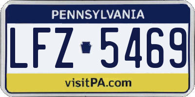 PA license plate LFZ5469