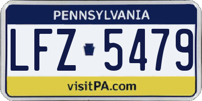 PA license plate LFZ5479