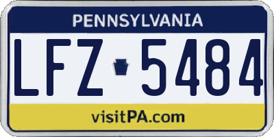 PA license plate LFZ5484