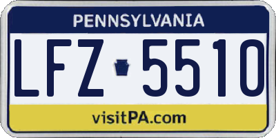 PA license plate LFZ5510