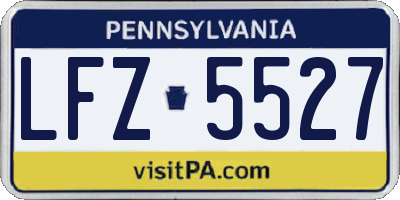 PA license plate LFZ5527