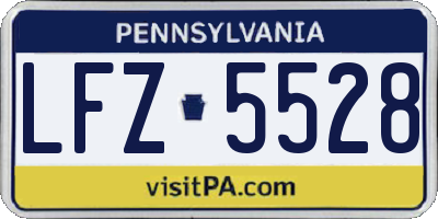 PA license plate LFZ5528