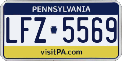 PA license plate LFZ5569