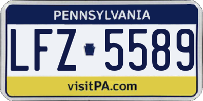 PA license plate LFZ5589