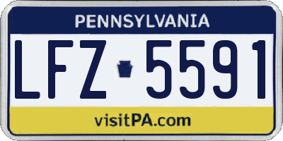 PA license plate LFZ5591