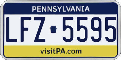 PA license plate LFZ5595
