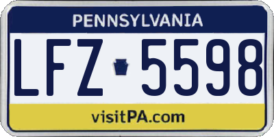 PA license plate LFZ5598