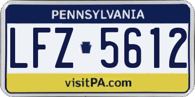 PA license plate LFZ5612
