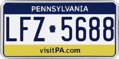 PA license plate LFZ5688