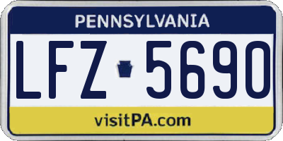 PA license plate LFZ5690