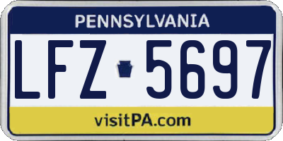 PA license plate LFZ5697