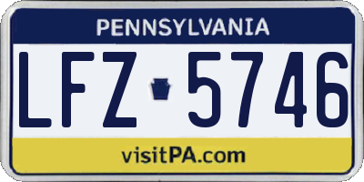 PA license plate LFZ5746
