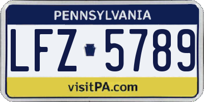 PA license plate LFZ5789