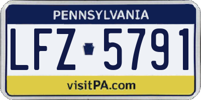 PA license plate LFZ5791