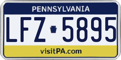 PA license plate LFZ5895
