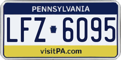 PA license plate LFZ6095