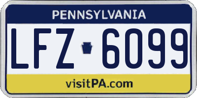 PA license plate LFZ6099