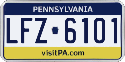 PA license plate LFZ6101