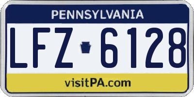 PA license plate LFZ6128