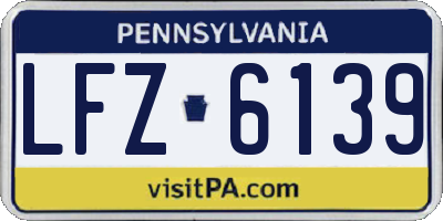 PA license plate LFZ6139