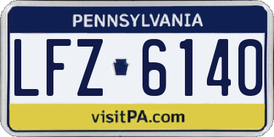 PA license plate LFZ6140