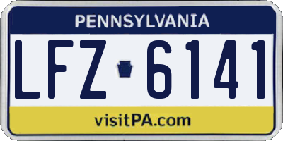 PA license plate LFZ6141